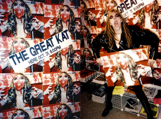 THE GREAT KAT'S FAMOUS BLOODY, SHREDDING IN-STORE APPEARANCE IN CHICAGO!