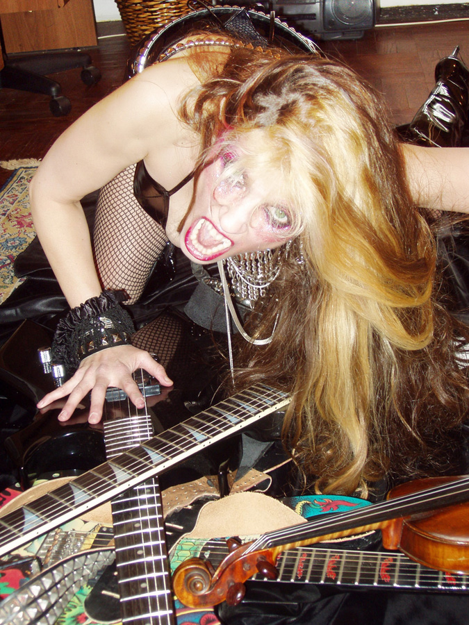 THE GREAT KAT GUITAR SHREDDER at SPIN MAGAZINE INTERVIEW "FASTER PUSSY KAT, KILL! KILL!! Meet the speediest, scariest female shredder of all time" in NYC!