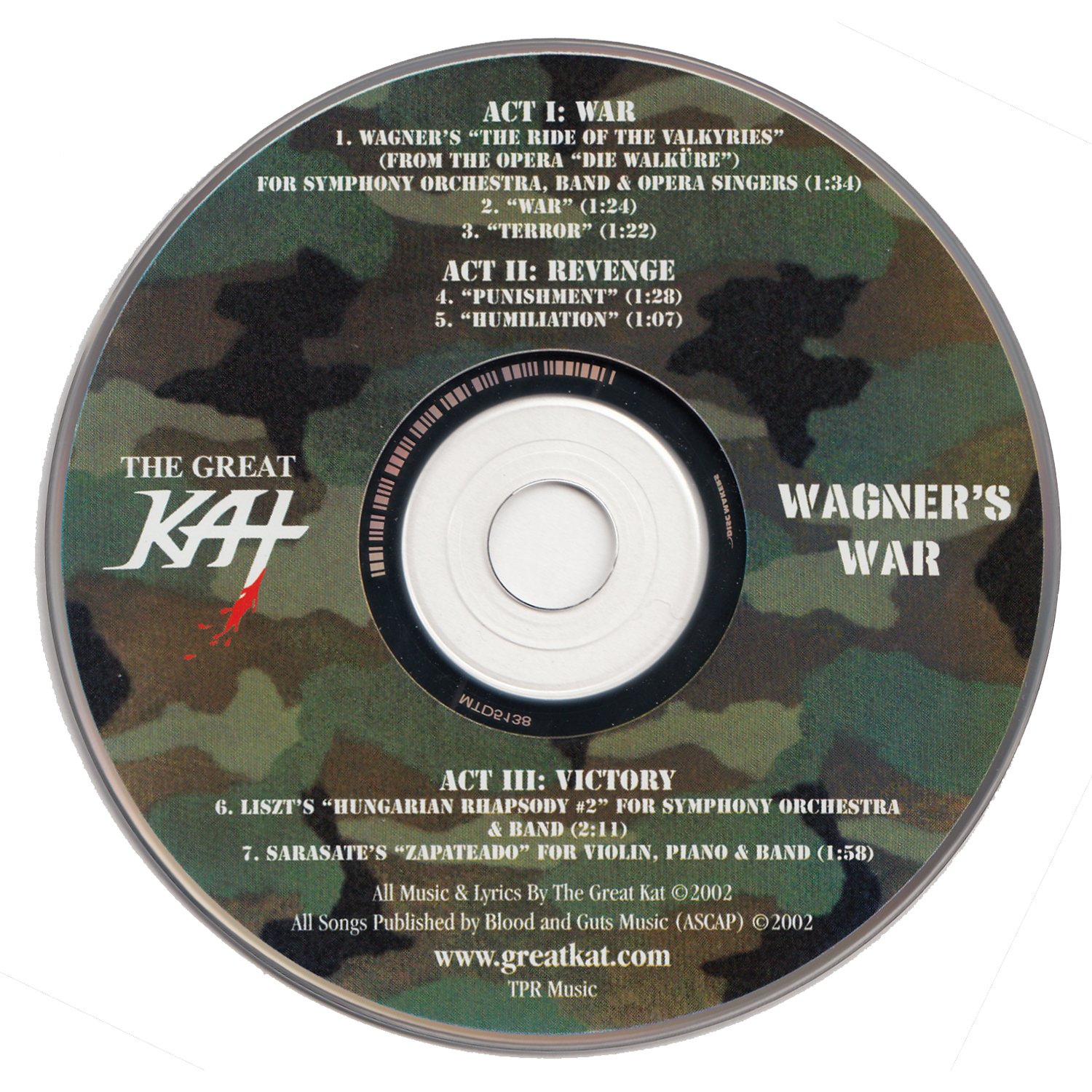 THE GREAT KAT'S "WAGNER'S WAR" CD PHOTOS!