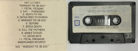 RARE METAL HISTORY! PHOTO of The Great Kat's CASSETTE MIX from "WORSHIP ME OR DIE!" recording! HISTORY is MADE!