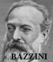 BAZZINI was an Italian violinist, teacher and composer ("THE ROUND OF THE GOBLINS"). Bazzini was one of the most highly regarded artist of his time and influenced the great opera composer Puccini ("LA BOHEME") in his Grand Operas.