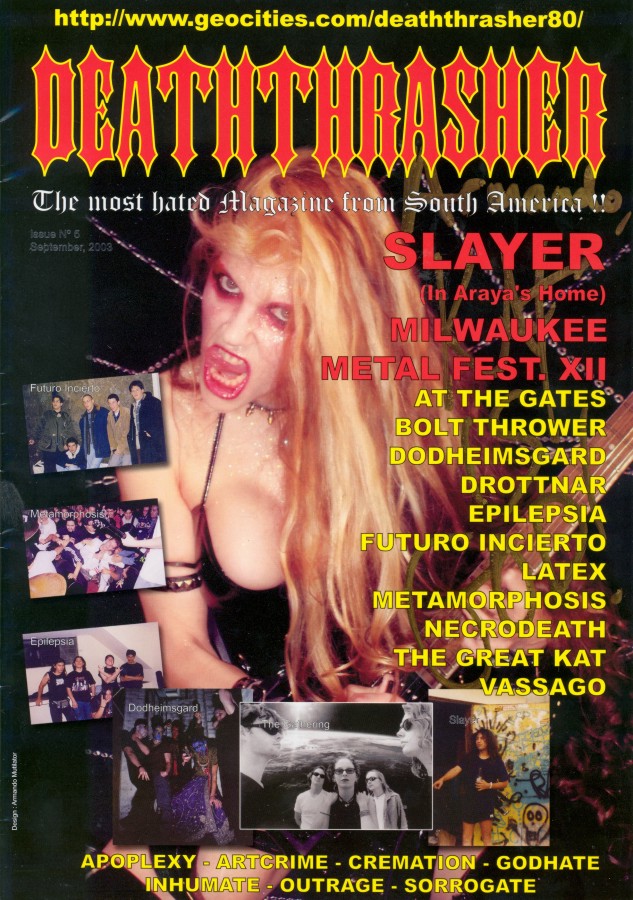 The Great Kat Cover Story "CLASSICAL METAL" in Deaththrasher Magazine