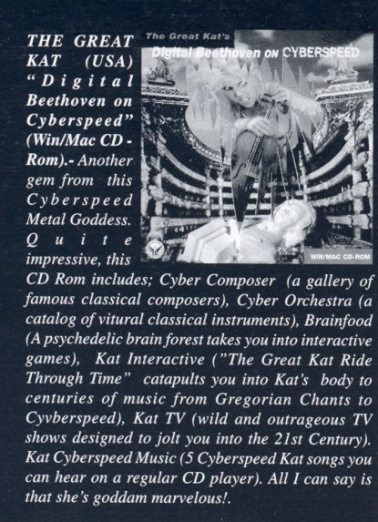 "Digital Beethoven On Cyberspeed" CD-ROM Review in Deaththrasher Magazine