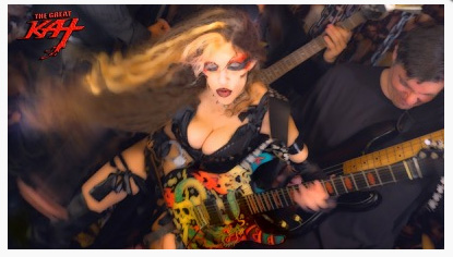 "KAT ATTACK!" GUITARS EXCHANGE INTERVIEW WITH THE GREAT KAT! "Katherine Thomas was a formally dressed classical musician who studied violin at the prestigious New York Juilliard School. Then, one day, she radically transformed herself into The Great Kat, dressed in fetish gear, and started to do thrash metal versions of artists like Beethoven to, in her words, wake the world up. It was shortly afterwards that Guitar One magazine described her as one of the greatest shredders of all time. Guitars Exchange catches up with The Great Kat to talk about her extraordinary guitar style." - by Paul Rigg, Guitars Exchange READ at http://guitarsexchange.com/en/unplugged/557/the-great-kat/ 