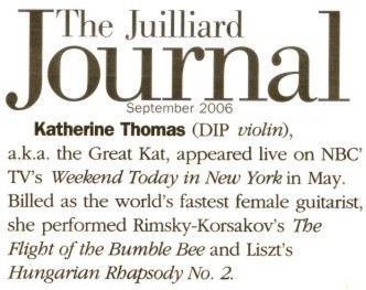 The Great Kat in The Juilliard Journal