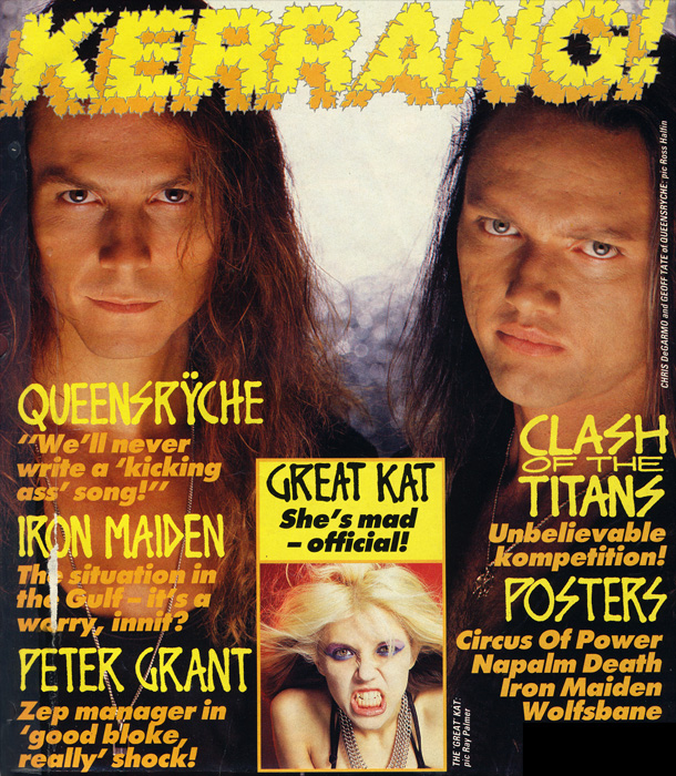 KERRANG MAGAZINE'S FAMOUS COVER STORY ON THE GREAT KAT "GREAT KAT. SHE'S MAD - OFFICIAL!"