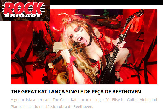 ROCK BRIGADE features THE GREAT KAT GUITAR/VIOLIN VIRTUOSO in "The Great Kat Releases Beethoven Single"!