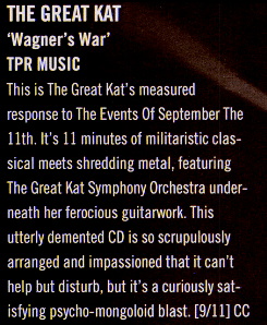 "Wagner's War" CD Review in Terrorizer Magazine