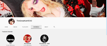 Vevo Launches TheGreatKatVEVO Guitar Shredder Channel! Vevo's New YouTube Channel for The Great Kat will feature The Great Kats New Music Videos at: https://www.youtube.com/channel/UCAyo9Gye85QtTHnITLbngZw  
