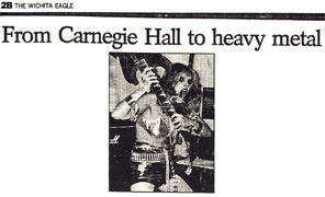 WICHITA EAGLE FEATURES THE GREAT KAT in "FROM CARNEGIE HALL TO HEAVY METAL"! "The Great Kat has extraordinary talent and gives new meaning to classical music." - C.J. Hytche, The Wichita Eagle