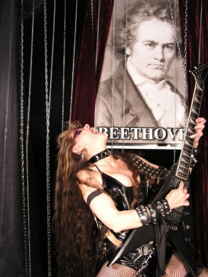 DECIBELS STORM'S INTERVIEW WITH THE GREAT KAT! "The high priestess of shred/classical is to metal what Beethoven is to classical music. The Great Kat shows that the extreme guitar can marry well with the classical greats such as Beethoven, Rossini, Wagner." - By Arzhu, Decibels Storm