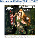 BERLINER ZEITUNG NEWSPAPER NAMES THE GREAT KAT'S "WAGNER'S WAR" CD "THE BEST RECORDS 2011"! "The best music of 2011: The Great Kat: Wagners War, Tpr Music/Cargo" - Berliner Zeitung Newspaper (Germany)