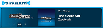 SIRIUS XM RADIO FEATURES THE GREAT KAT'S "ZAPATEADO" on Sirius XM's "Bloody Roots: A Metal Lesson in Violins"! "Prepare for a lesson in metal violins you wont soon forget. Hectic arpeggios of violin shredder The Great Kat. The Great Kat-'Zapateado' from WAGNERS WAR". "Female shredder named The Great Kat, who actually began life as a Juilliard Music School violin prodigy and then discovered heavy metal guitar. Something by her returning to brutal violin." - Ian Christe, SiriusXM Liquid Metal. "'Zapateado' from WAGNERS WAR" - LISTEN NOW 
