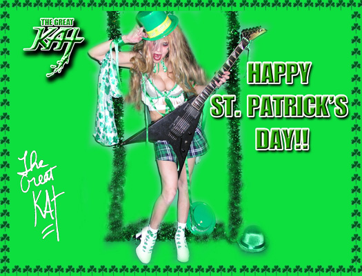 HAPPY ST. PATRICK'S DAY!! PERSONALIZED Autographed HOT KAT 8x10 Glossy Color Photo! ONLY $7.99!