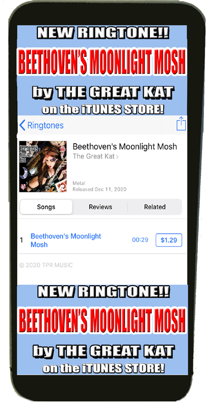 THE GREAT KAT'S RINGTONE for BEETHOVEN'S MOONLIGHT MOSH